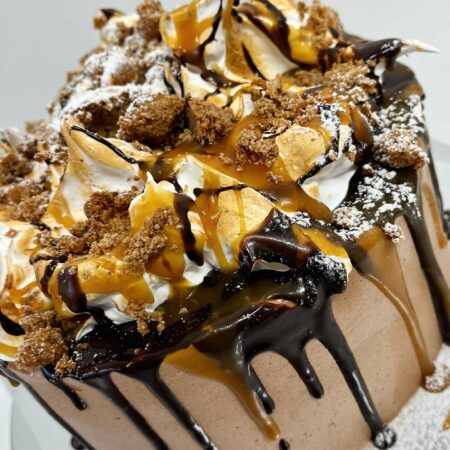S’mores Cookie Dough Caramel and Chocolate cake (large)